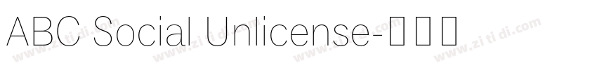 ABC Social Unlicense字体转换 ABC Social Unlicense字体转换